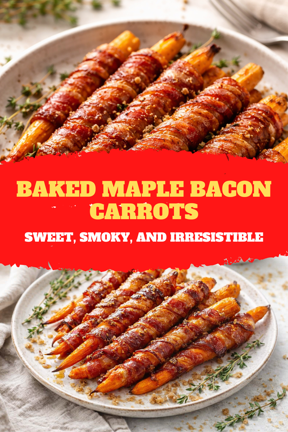 Baked Maple Bacon Carrots – Sweet, Smoky, and Irresistible Thumbnail