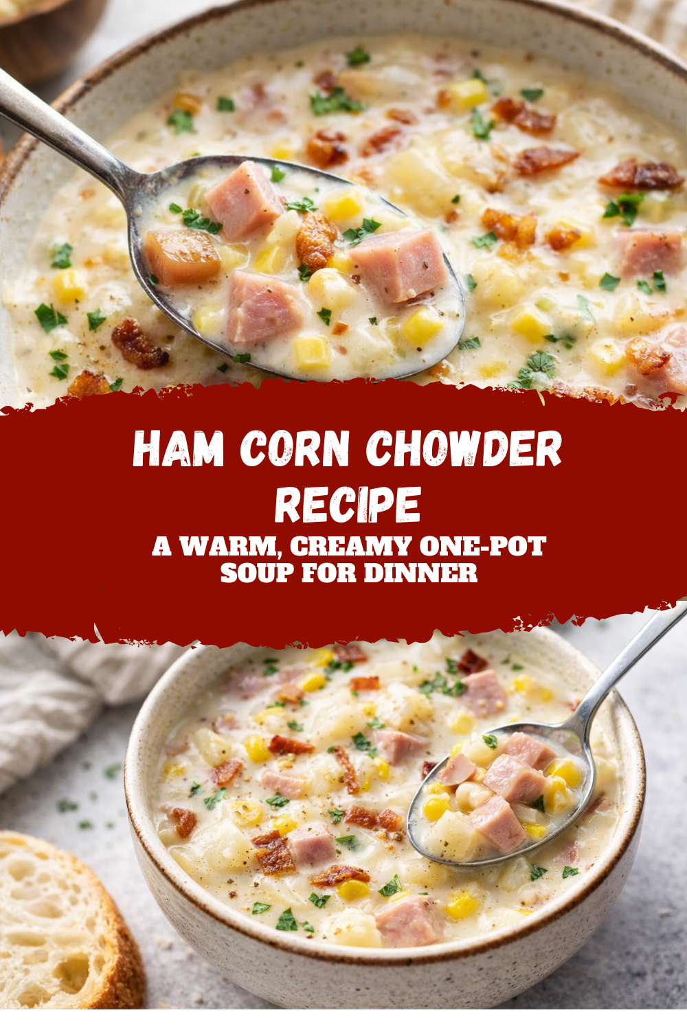 Ham Corn Chowder Recipe – Easy, Creamy Corn Chowder With Ham Thumbnail