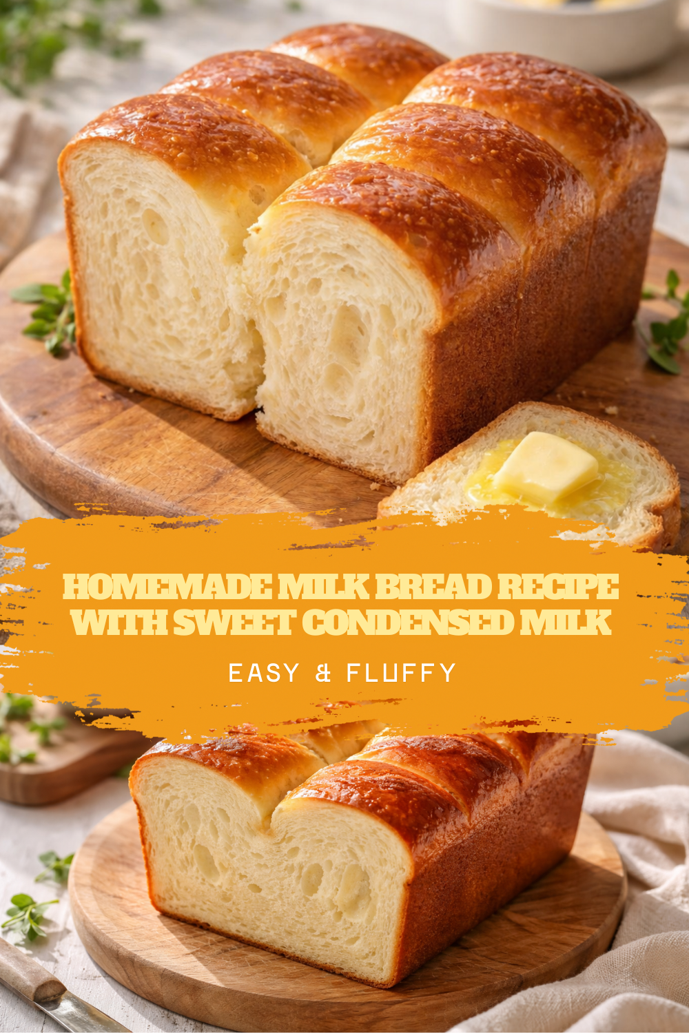 Homemade Milk Bread Recipe with Sweet Condensed Milk – Easy & Fluffy Thumbnail