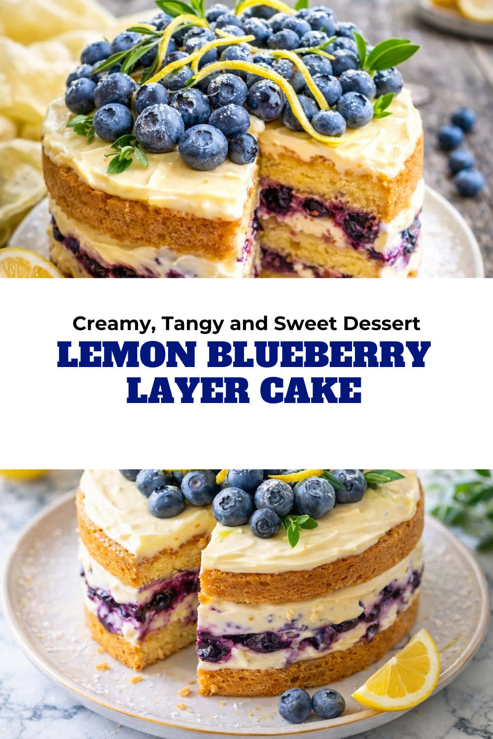 Lemon Blueberry Layer Cake - 3 Thumbnail