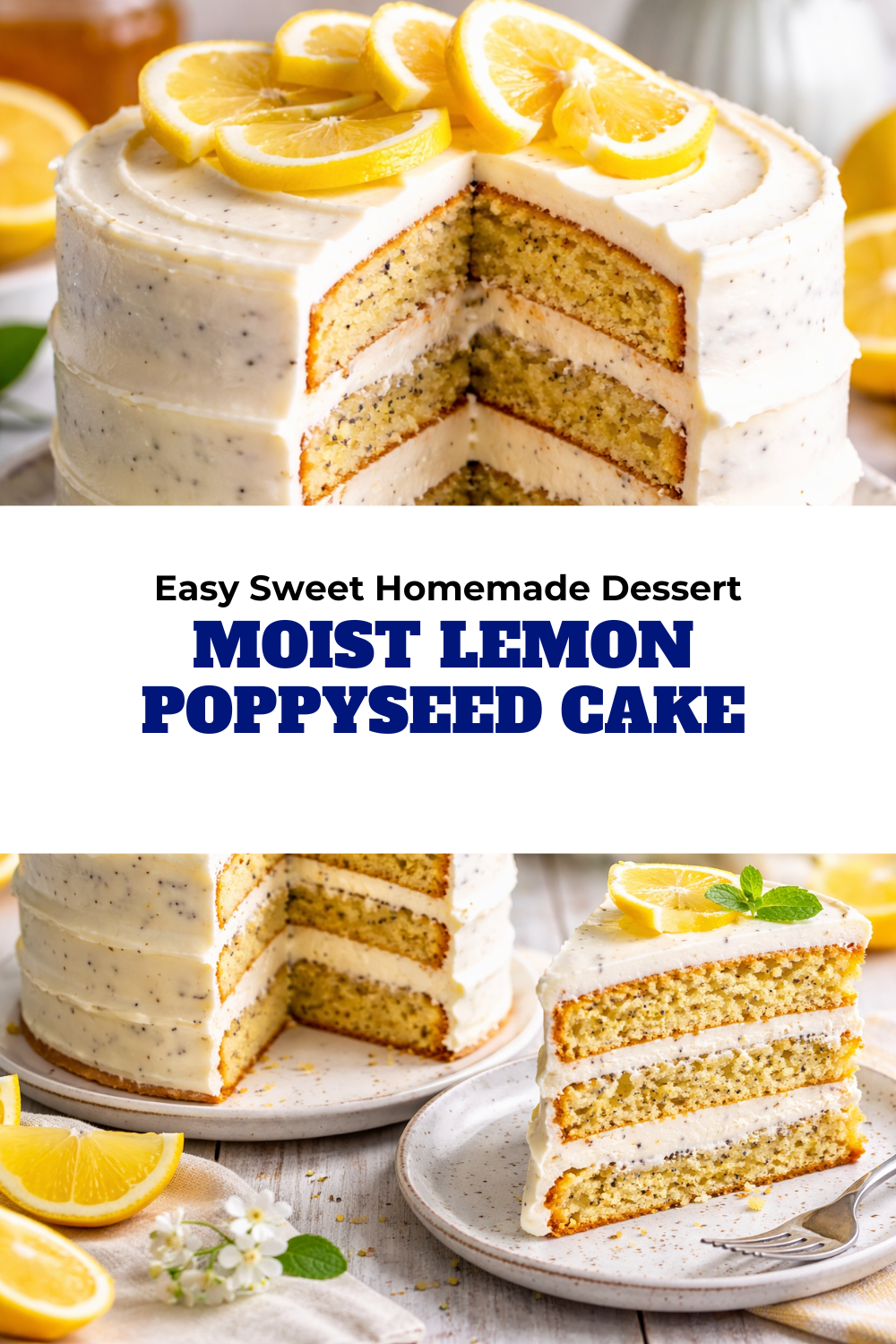 Moist Lemon Poppyseed Cake - 3 Thumbnail