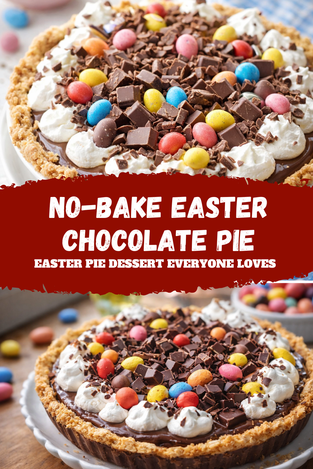 No-Bake Easter Chocolate Pie - 3 Thumbnail