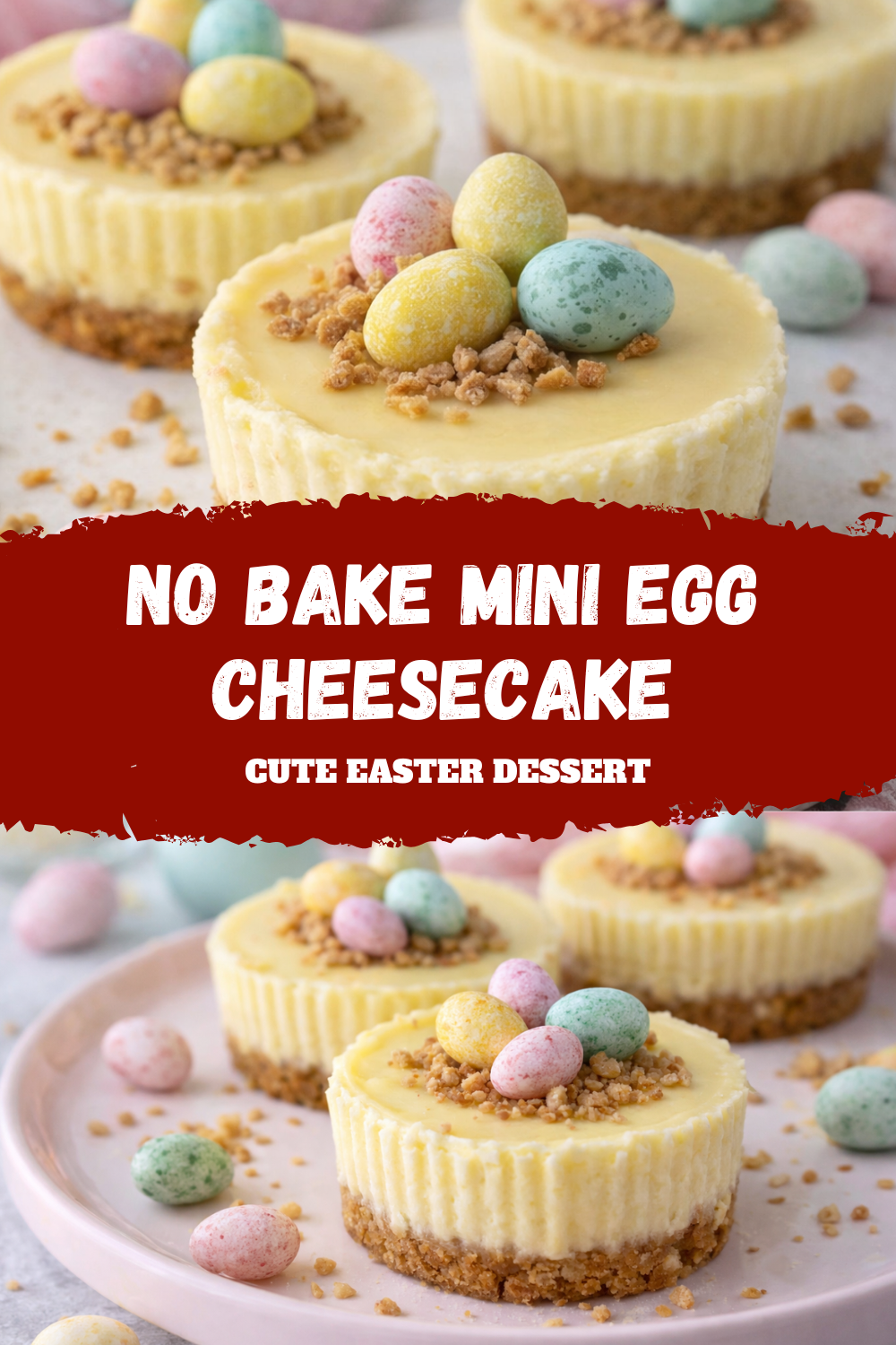 No Bake Mini Egg Cheesecake - 3 Thumbnail