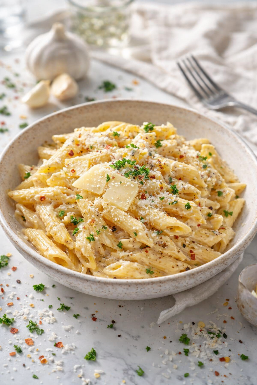 Easy Creamy Garlic Pasta – One Pot Meal Perfect for Busy Weeknights