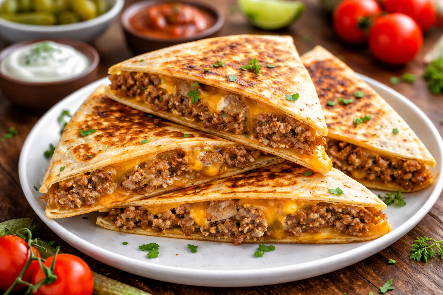 Select Smashburger Quesadillas — Fast Dinner Recipes with Cheeseburger Flavor Smashburger Quesadillas — Fast Dinner Recipes with Cheeseburger Flavor