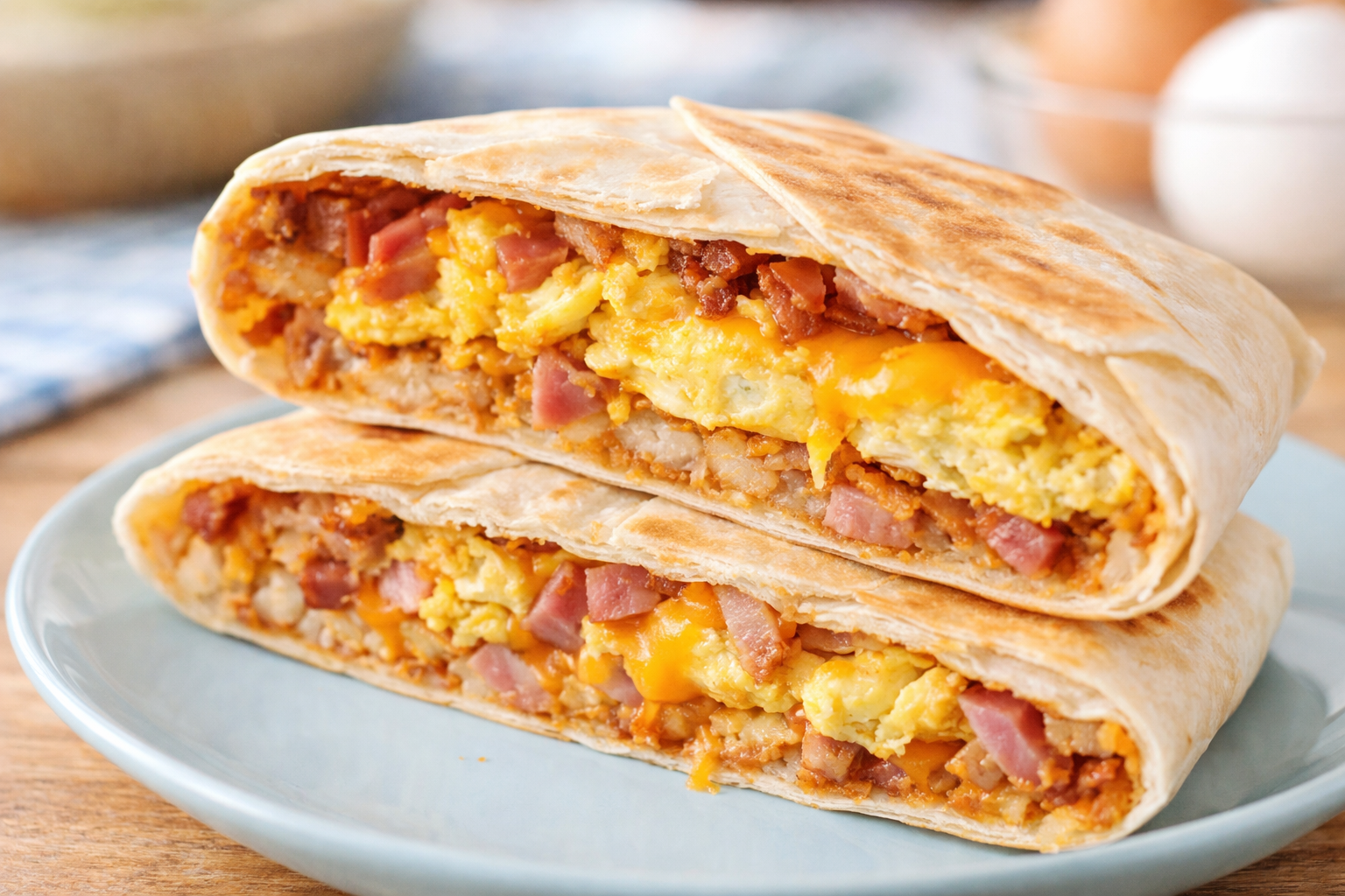 Ham and Egg Breakfast Burrito Crunch Wrap – Quick & Budget-Friendly Thumbnail