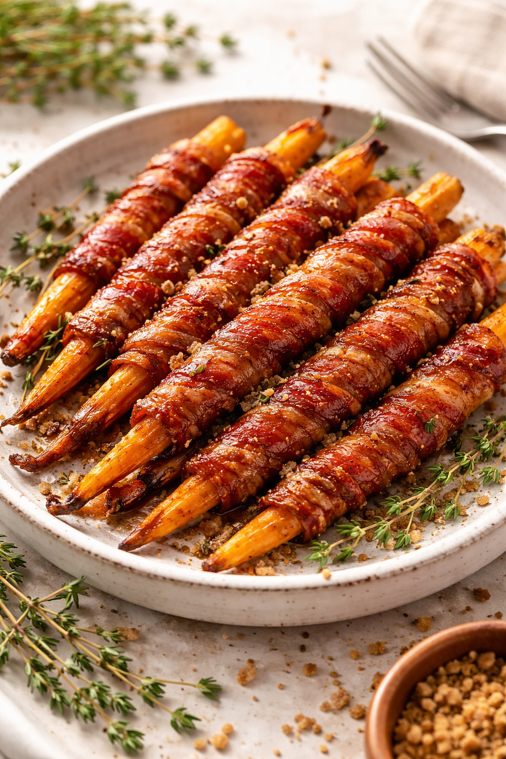 Baked Maple Bacon Carrots – Sweet, Smoky, and Irresistible Thumbnail
