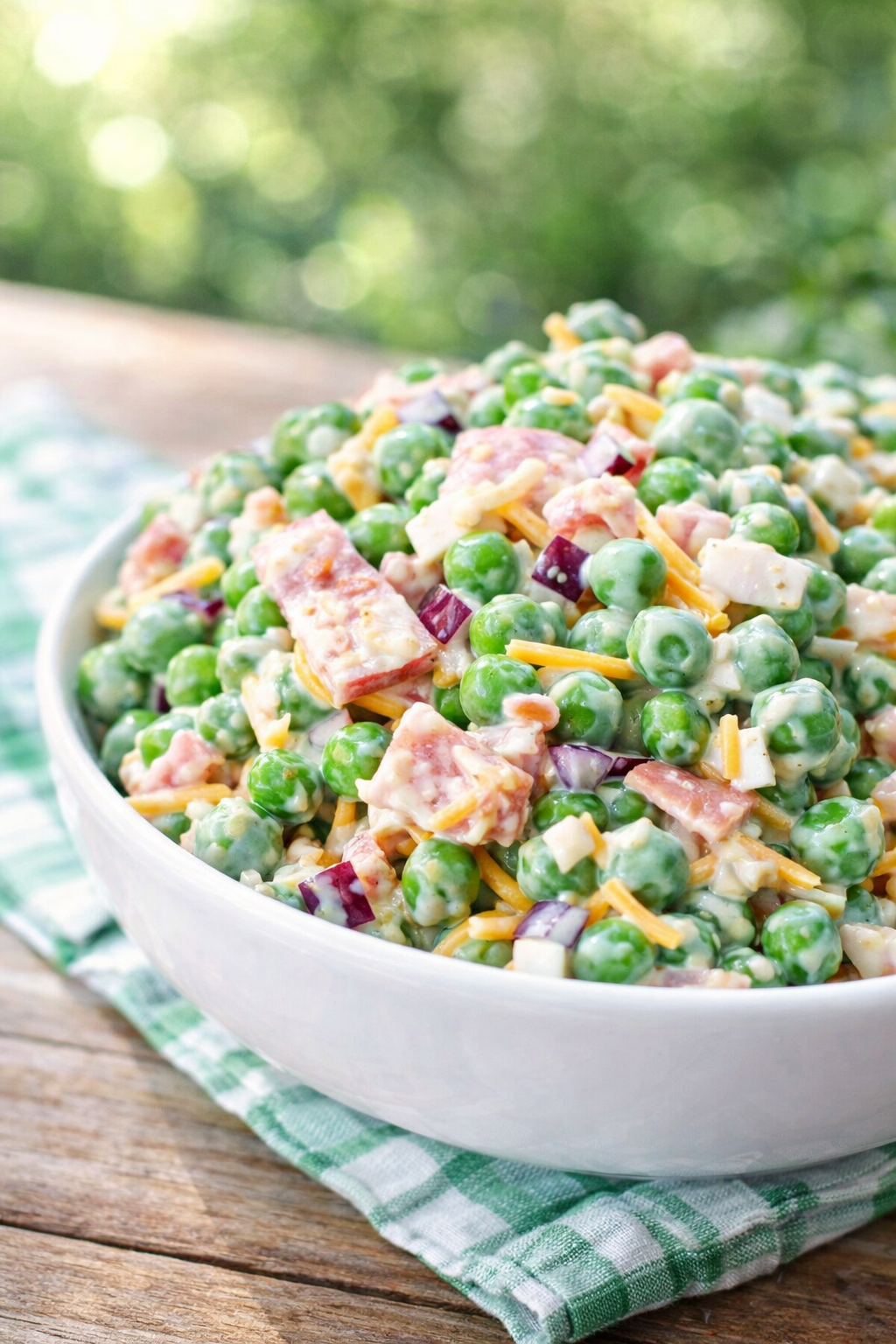 Easter Pea Salad with Red Onions & Cheese – Perfect Cold Side Dish Thumbnail