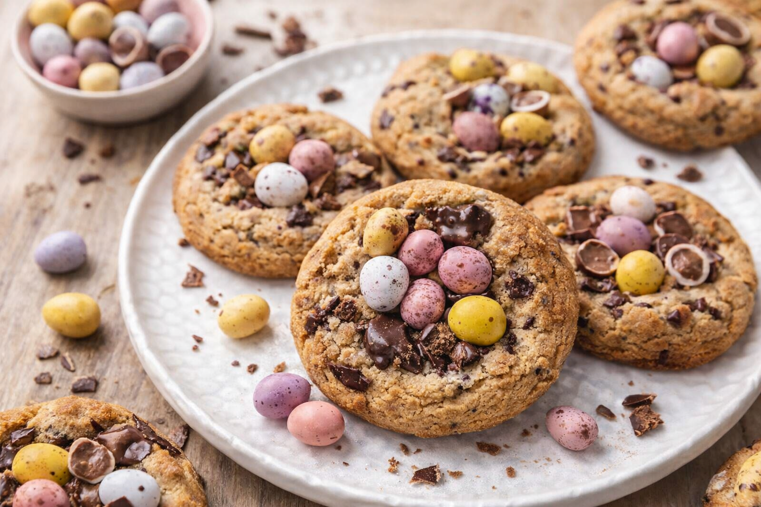 Cadbury Mini Egg Cookies – Easy Easter Mini Egg Cookies Recipe Thumbnail