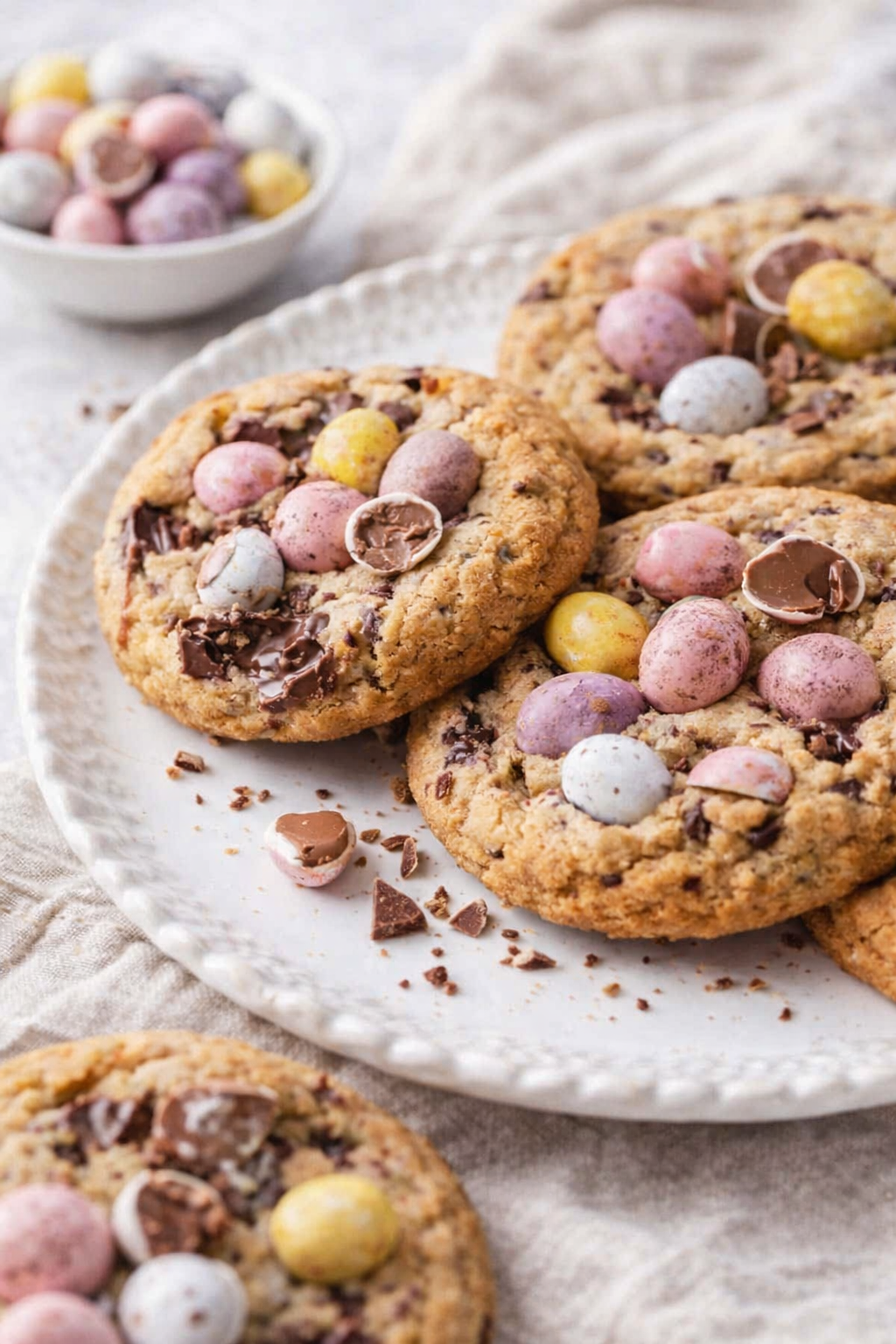 Cadbury Mini Egg Cookies – Easy Easter Mini Egg Cookies Recipe Thumbnail