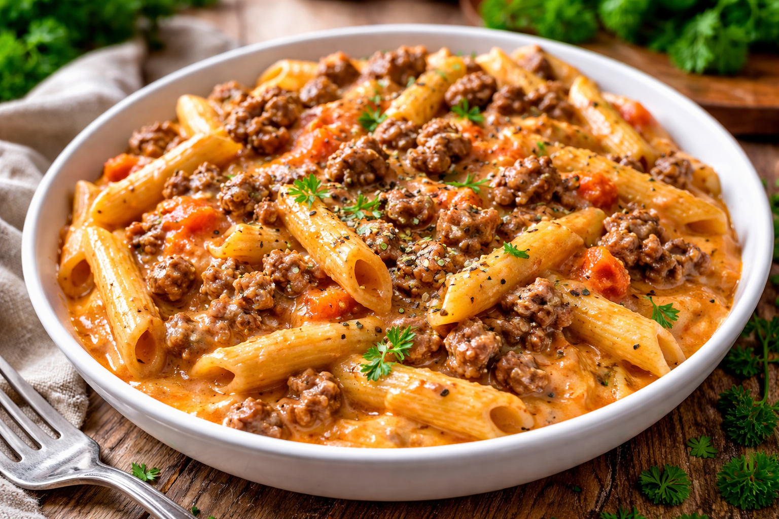 Creamy Beef Pasta: Easy Ground Meat Dinner for Cozy Family Nights! Thumbnail
