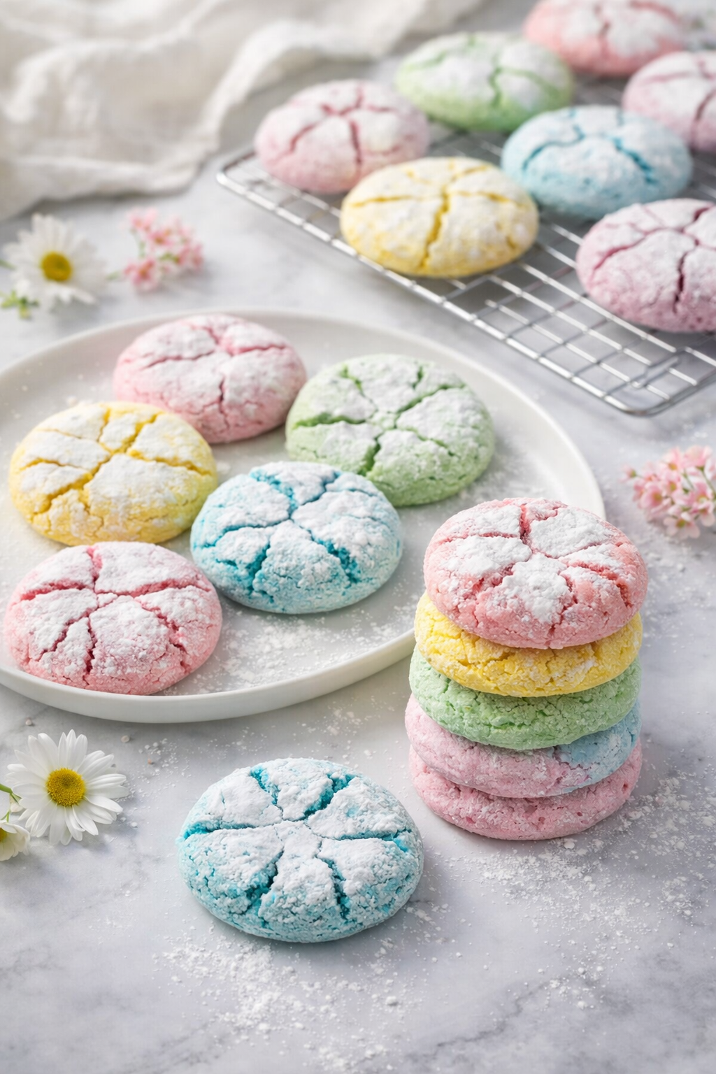 Easter Crinkle Cookies in Pastel Shades – Fun Easter Desserts for Kids Thumbnail