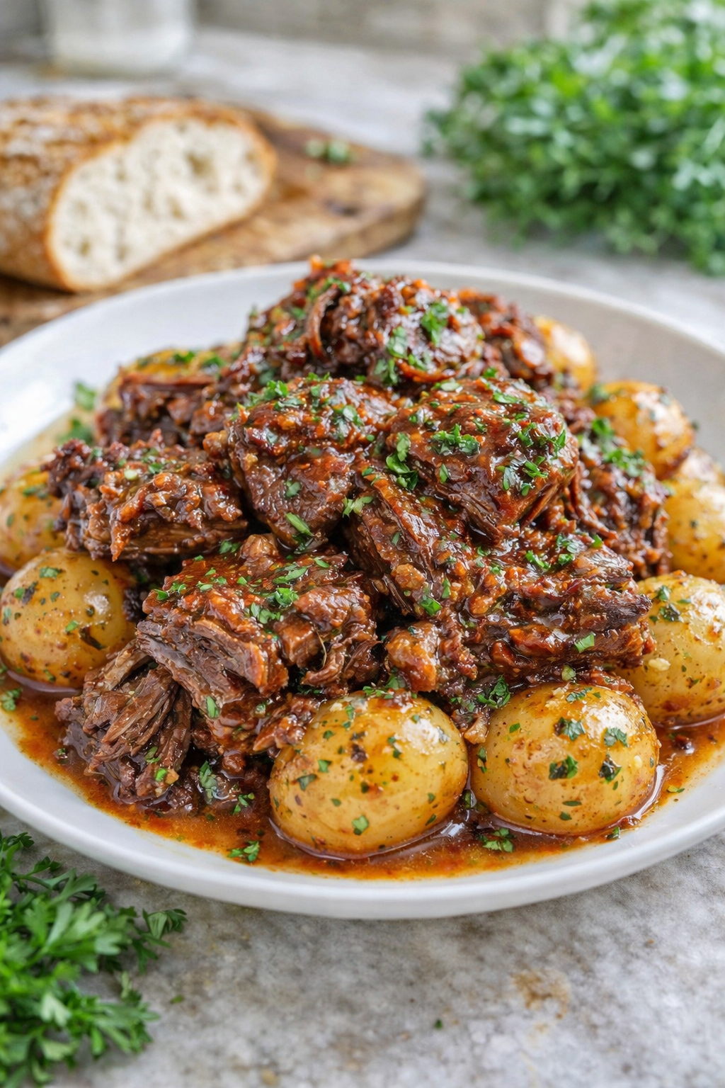 Garlic Butter Beef & Potatoes – Easy Beef Crockpot Dinner Thumbnail