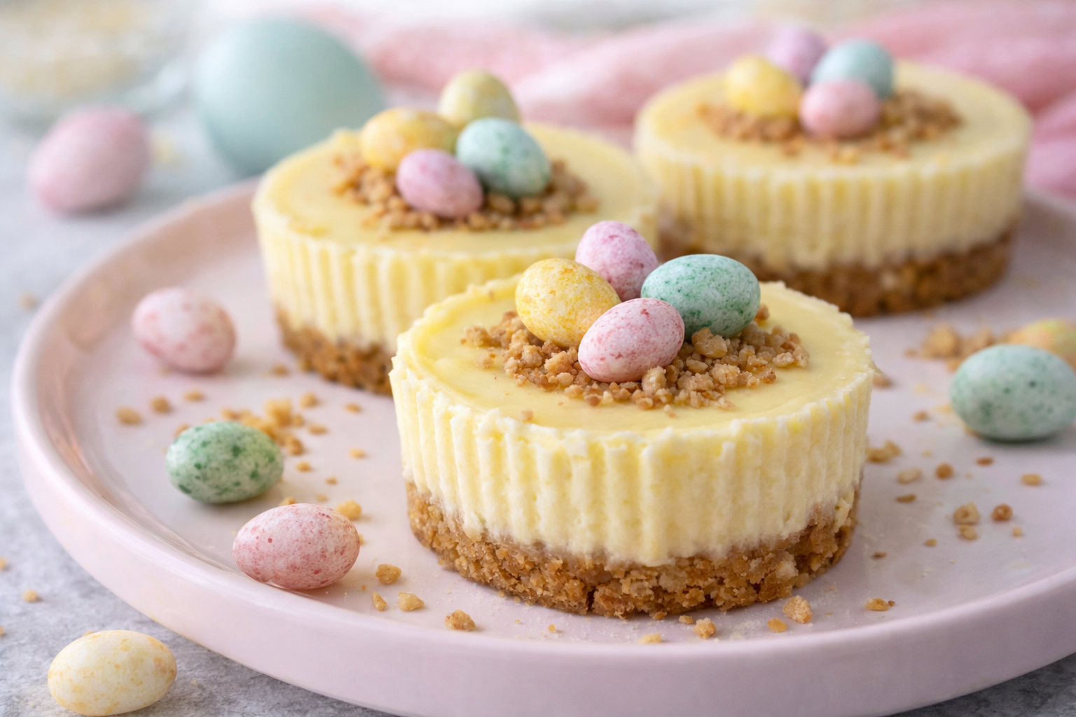 No Bake Mini Egg Cheesecake - 1 Thumbnail