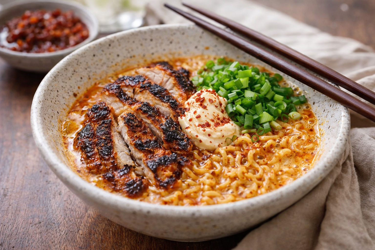 Ramen Noodle Bowls with Chicken – Easy, Spicy Dinner Bliss at Home Thumbnail