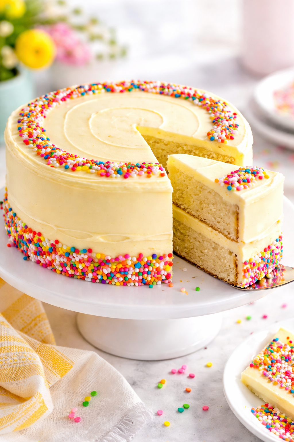Simple Vanilla Birthday Cake - 2 Thumbnail