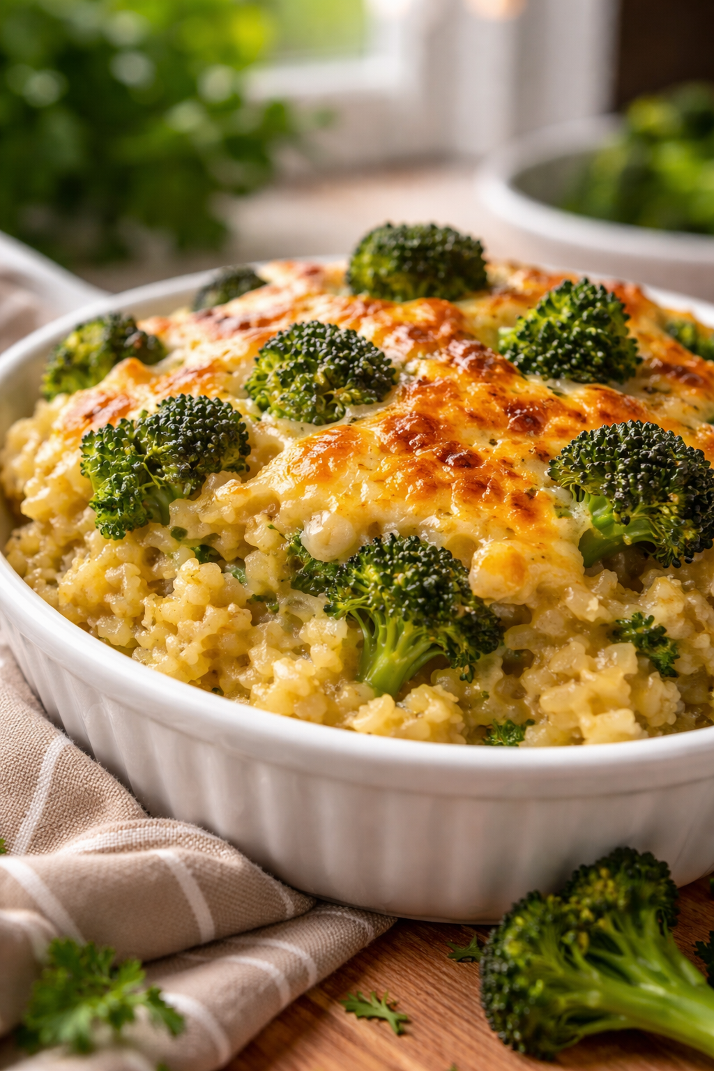Southern Broccoli Cheese Rice Casserole - 2 Thumbnail