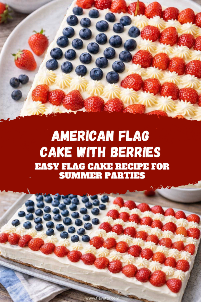 American Flag Cake With Berries - 3 Thumbnail