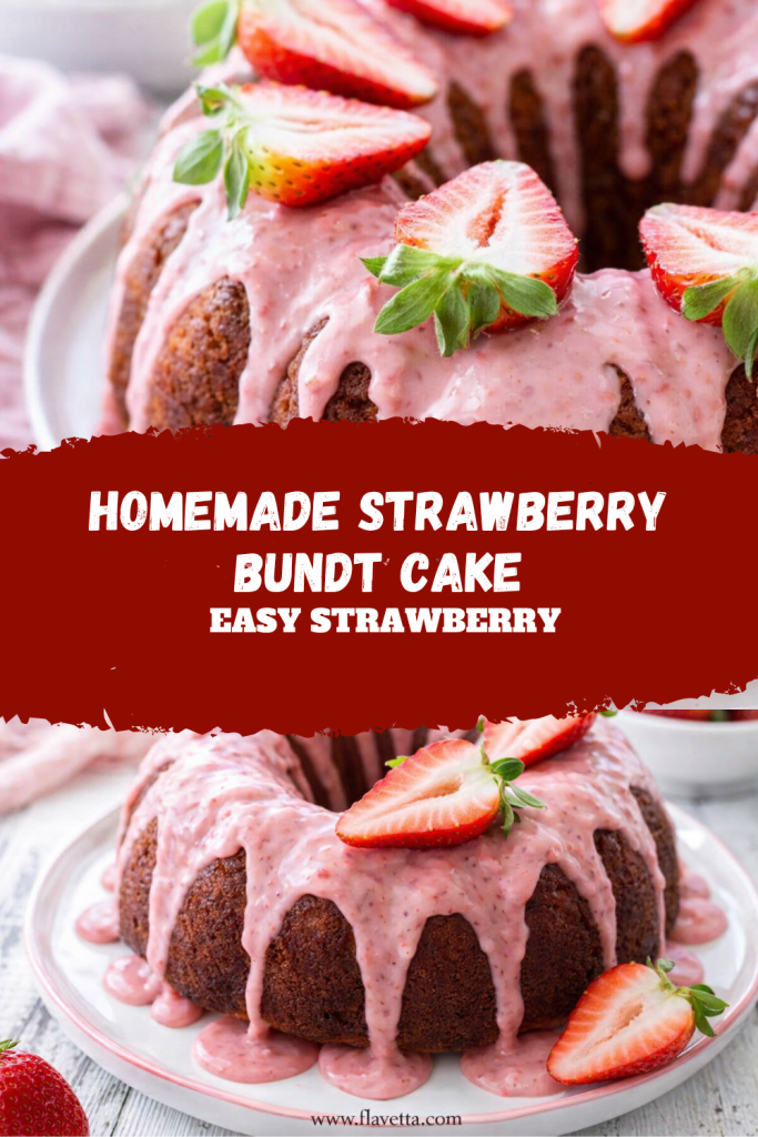 Homemade Strawberry Bundt Cake - 3 Thumbnail