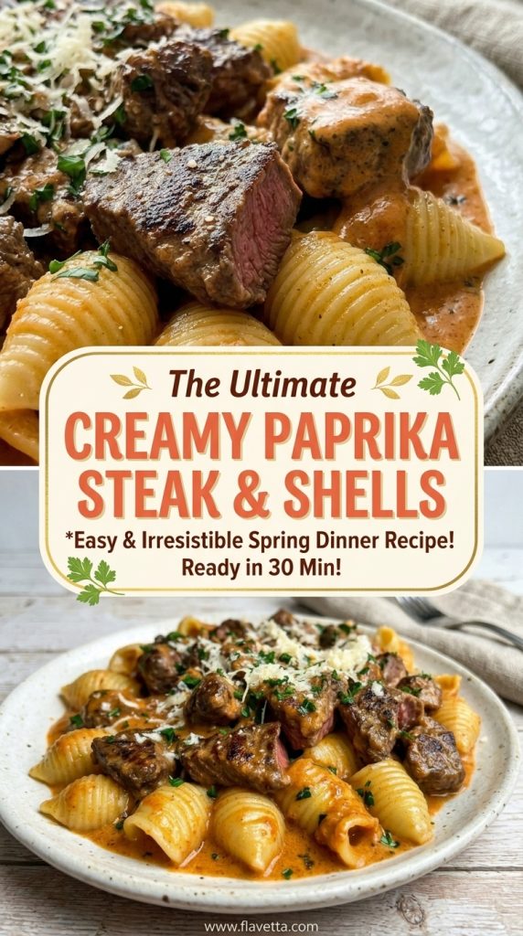 Creamy Paprika Steak and Shells - 3 Thumbnail