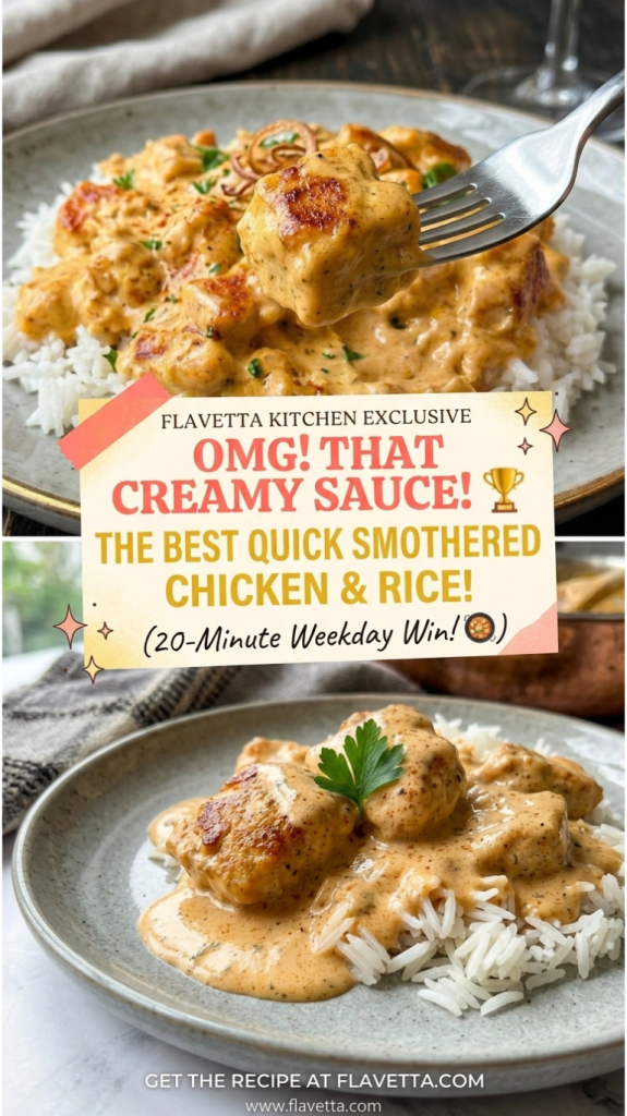 Creamy Smothered Chicken and Rice - 3 Thumbnail