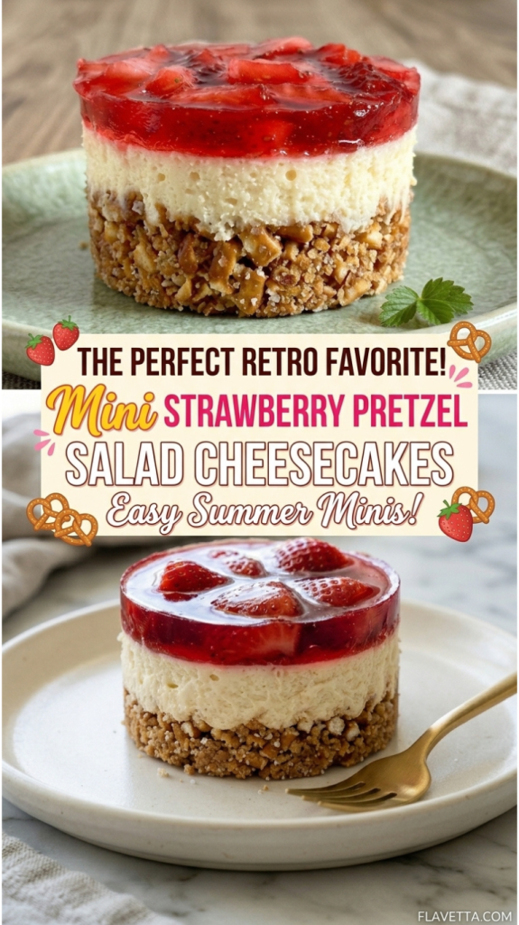 Mini Strawberry Pretzel Salad Cheesecake - 3 Thumbnail