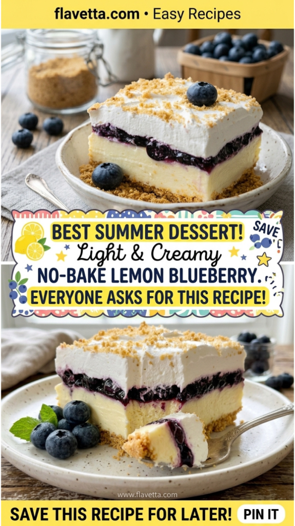 No Bake Lemon Blueberry Dessert - 3 Thumbnail