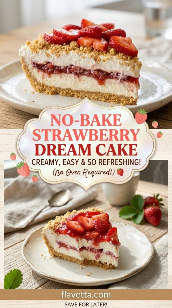No-Bake Strawberry Dream Cake - 3 Thumbnail
