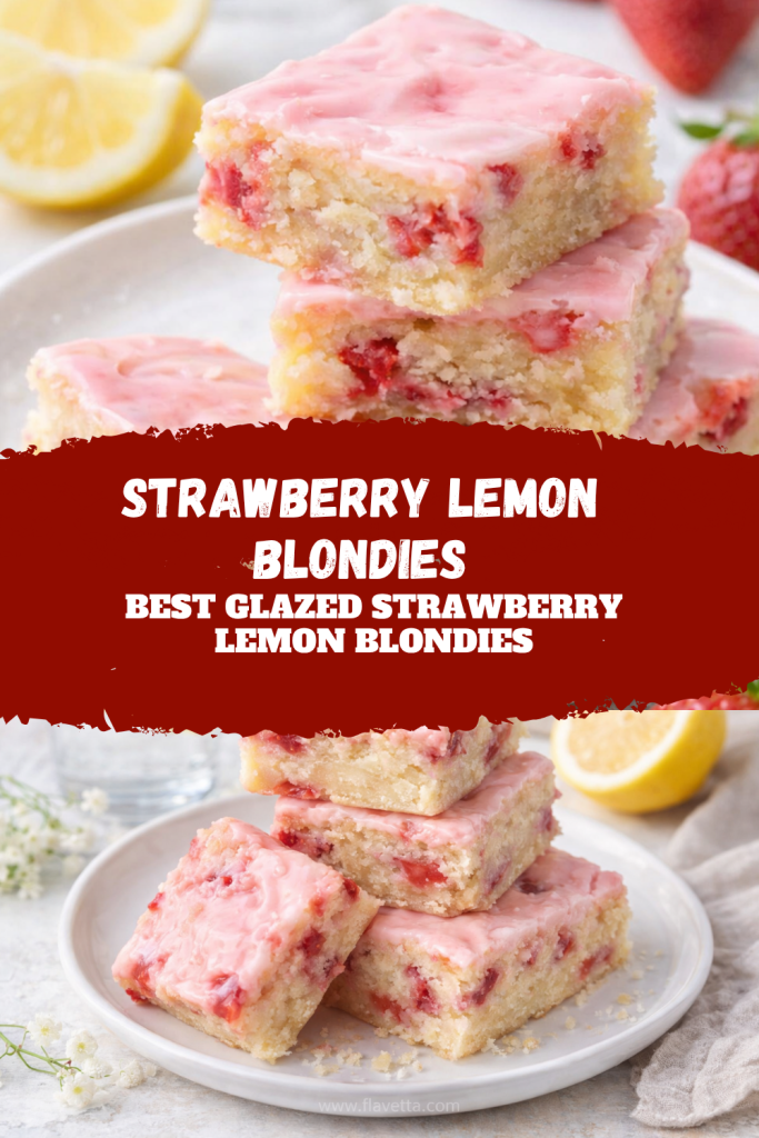 Strawberry Lemon Blondies - 3 Thumbnail