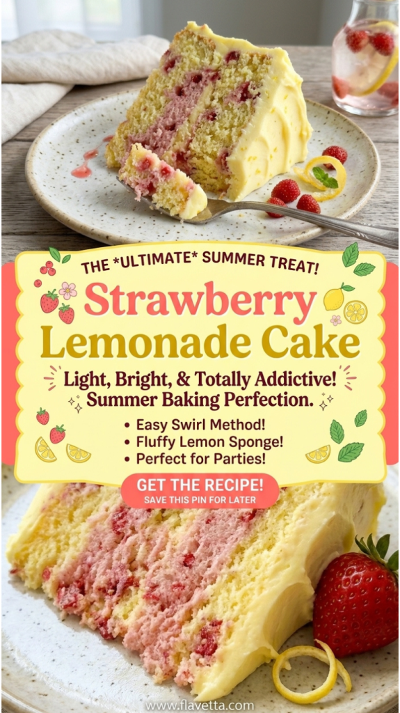 Strawberry Lemonade Cake With Creamy Lemon Buttercream - 3 Thumbnail