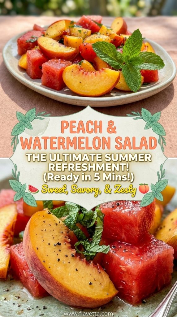 Summer Peach Watermelon Salad - 3 Thumbnail