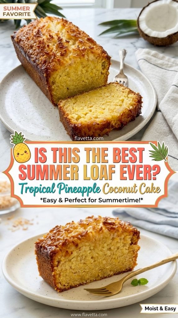 Tropical Pineapple Coconut Loaf Cake - 3 Thumbnail